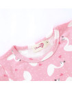 Pajama Set 2Y-7Y Organic Cotton O-neck Super Soft And Breathable Pink Swan HY6001-1